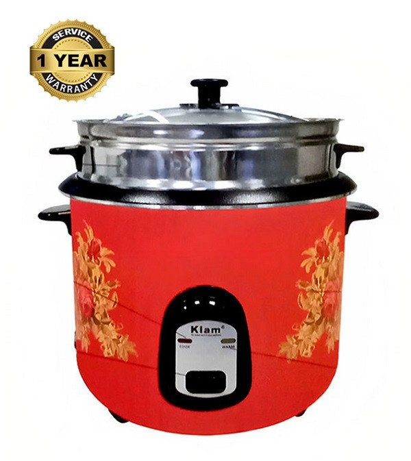 Kiam 2.8 Liter Stainless Steel + Non-Stick Double Pot Rice Cooker